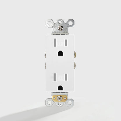 YSR1 15A/20A Decorative Duplex Wall Outlet, Tamper-Resistant (TR) Receptacle with Self-Grounding 10PCS| USVOLTRA