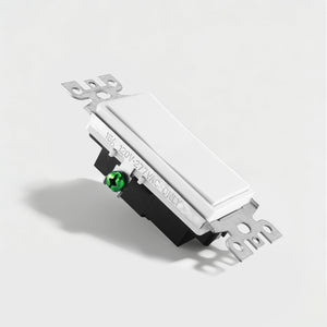TM4 15A Single Pole Decorative Rocker Light Switch, 120/277V | USVOLTRA